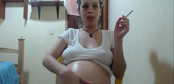  Pregnant Rita smoking